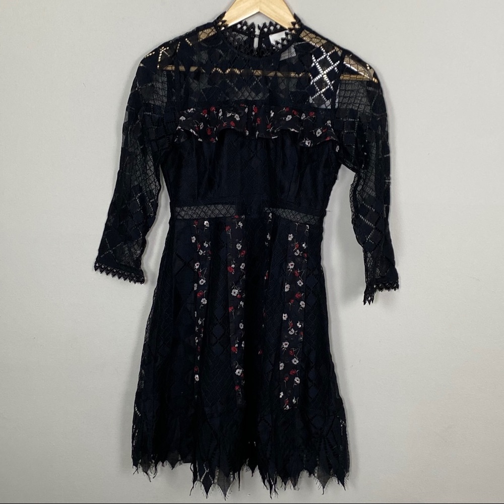 FOXIEDOX Josefine Lace & Clip Dot Cocktail Dress - Picture 10 of 14